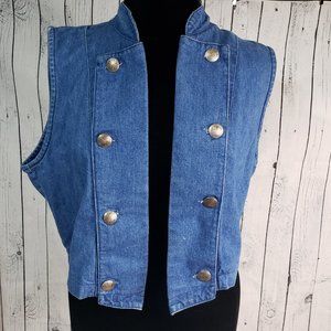 Tour de France jeans denim vest runs small measure
